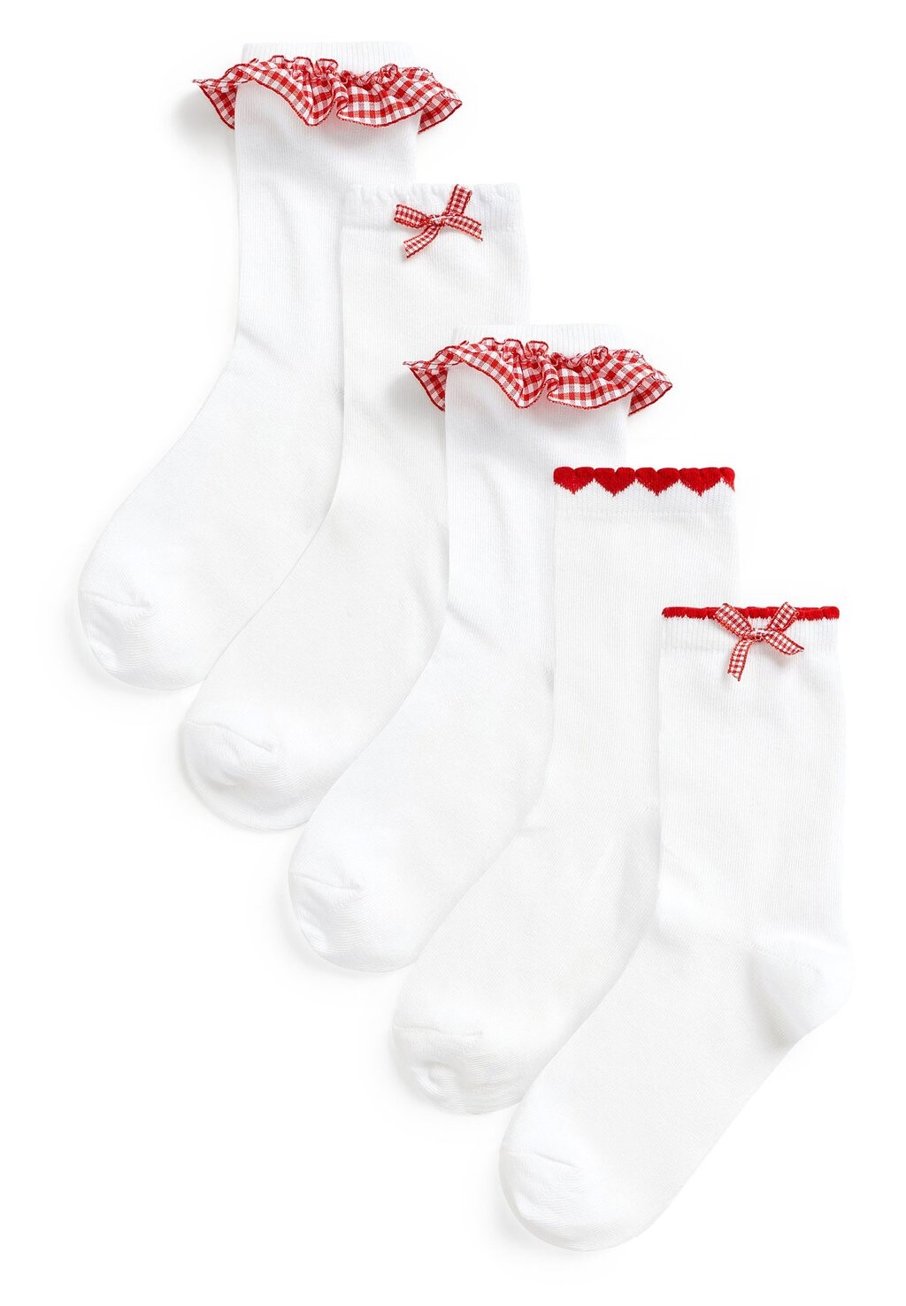 

Носки 5 Пакет Next, цвет white/red