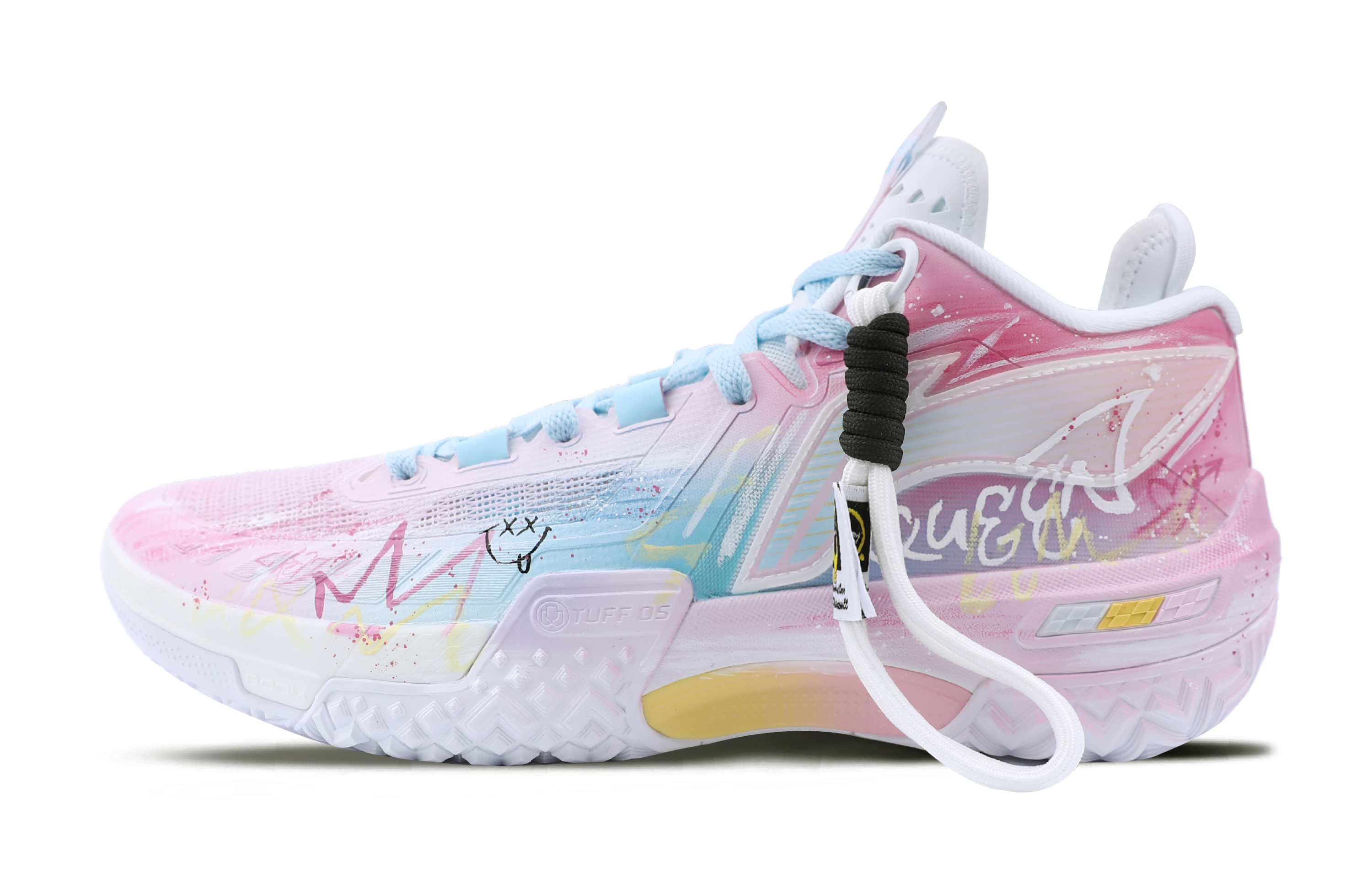 

LINING Баскетбольные кроссовки Shudder Cushioning, износостойкие, средней высоты, розовые, мужские