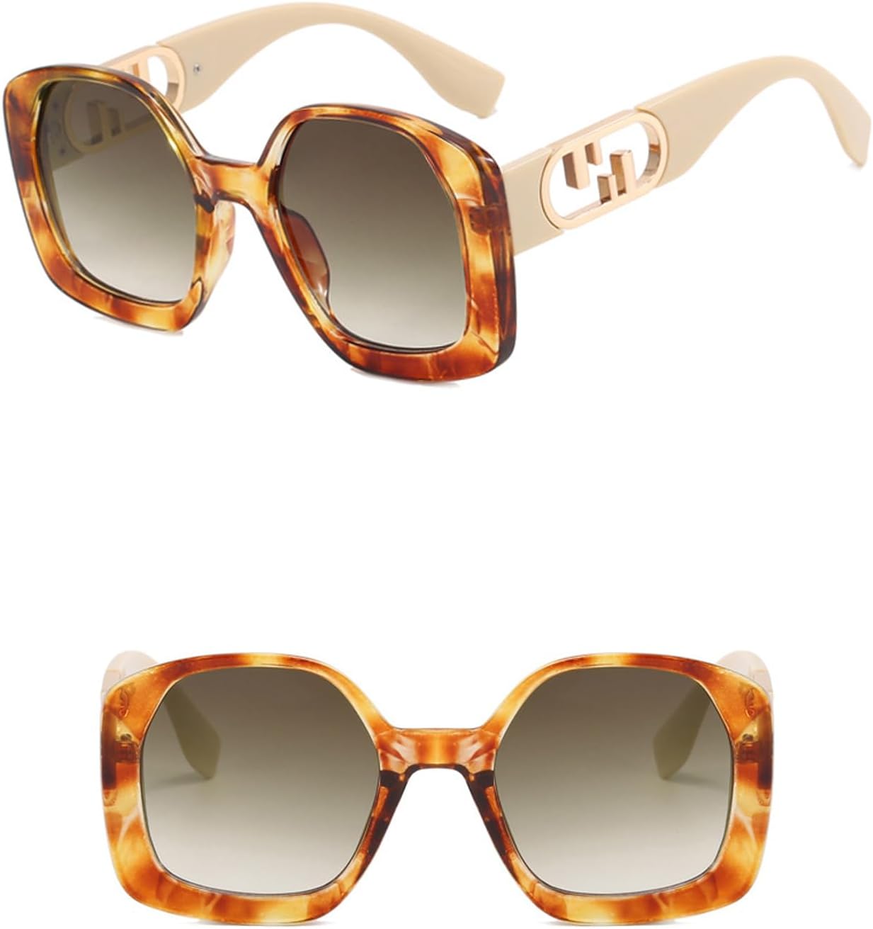 

Квадратные солнцезащитные очки большого размера, модные солнцезащитные очки в ретро-оправе с крупной рамкой, солнцезащитные очки с защитой от УФ-излучения для женщин YLYSLFC, Leopard Print