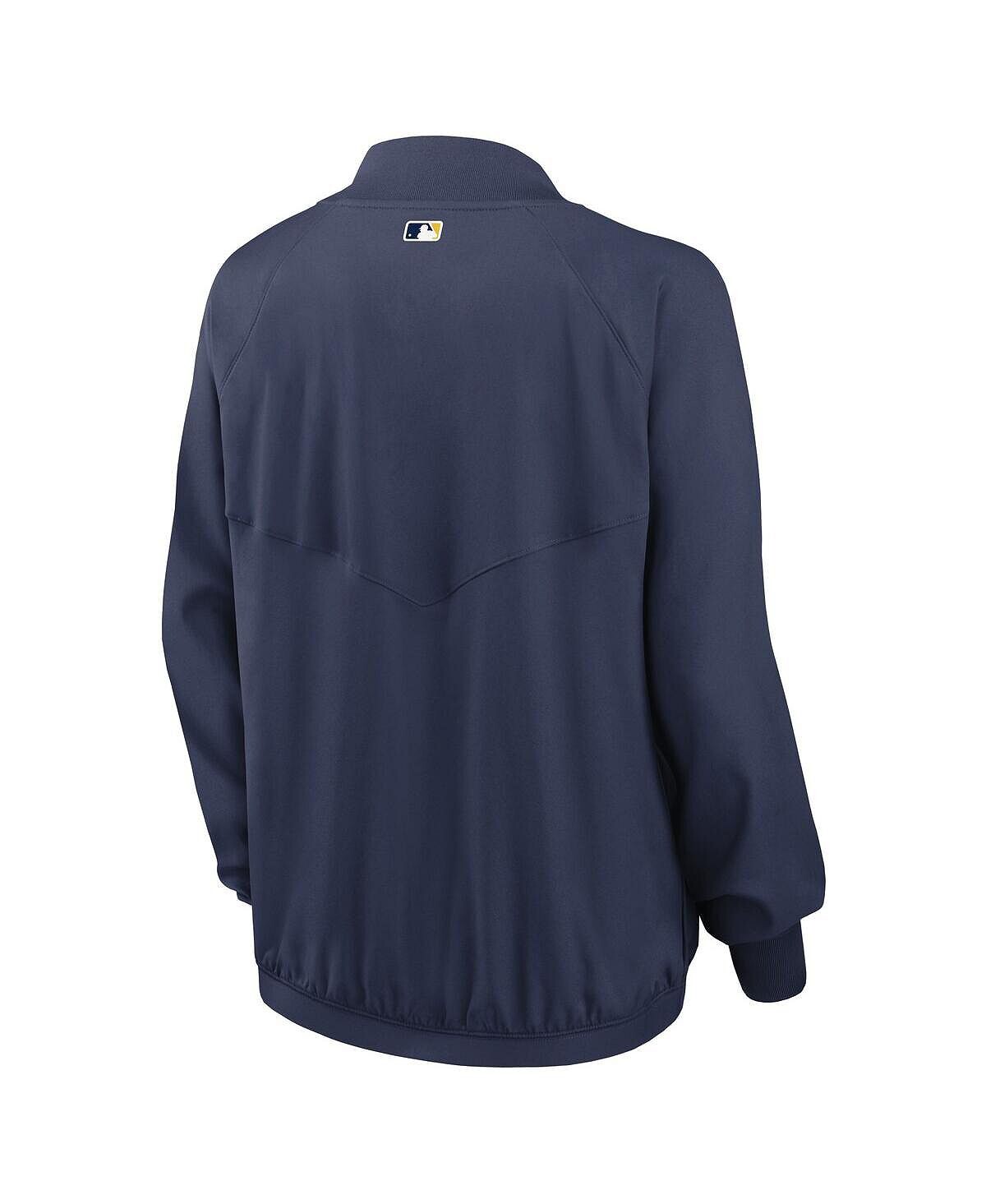 Куртка спортивная Nike Milwaukee Brewers Authentic Full Zip, темно-синий — фото 2