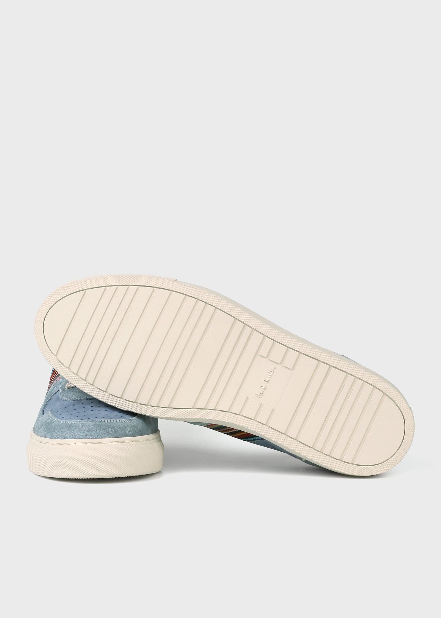 Кожаные кроссовки "Signature Stripe". Paul Smith, Grayish blue — фото 3