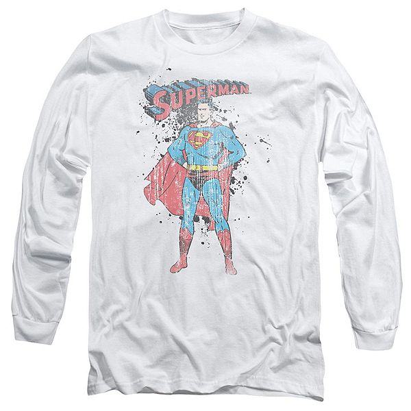 

Футболка с длинным рукавом Superman vintage ink splatter Licensed Character