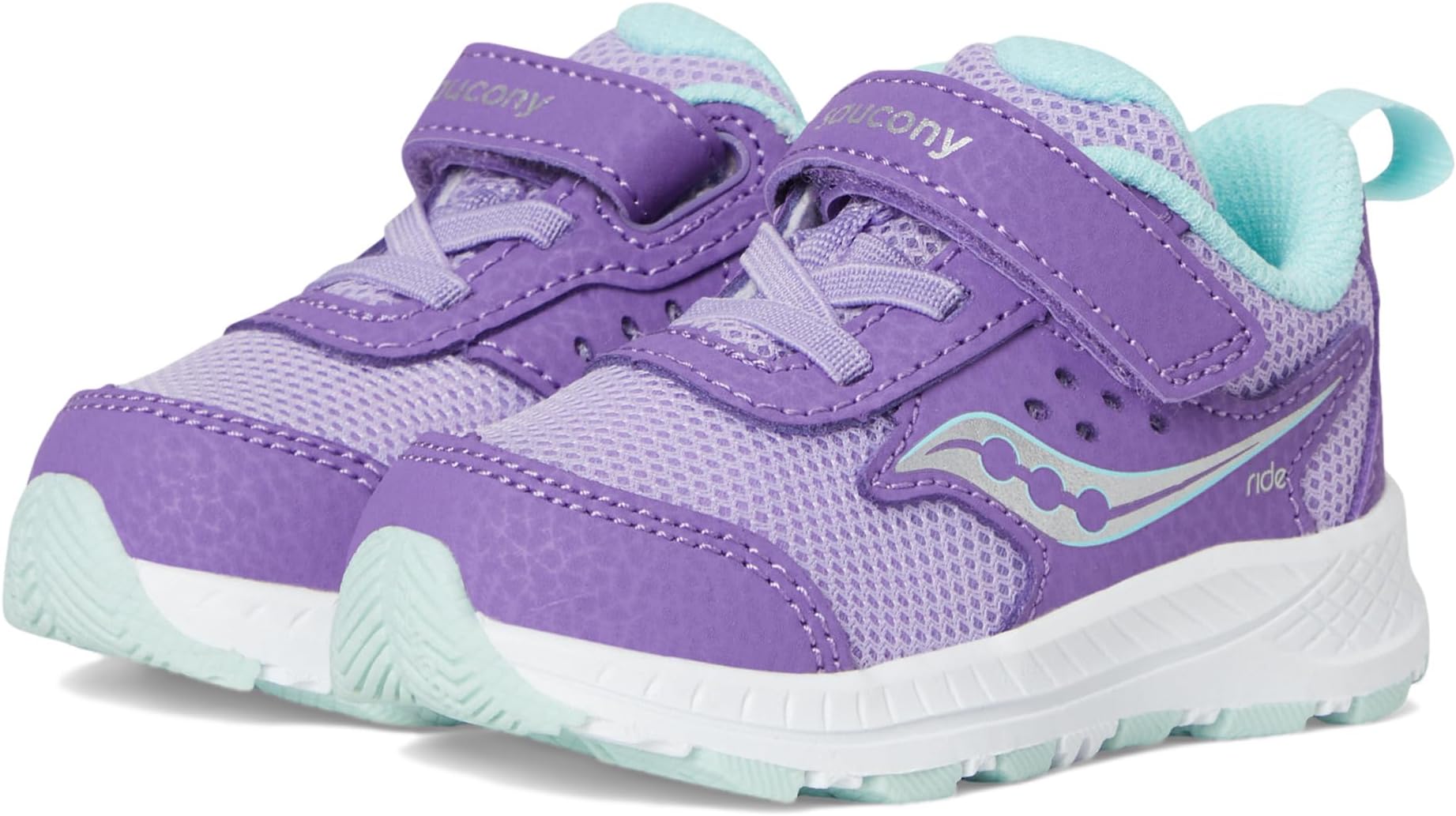 

Кроссовки Saucony Kids Ride JR, цвет Purple/Turq