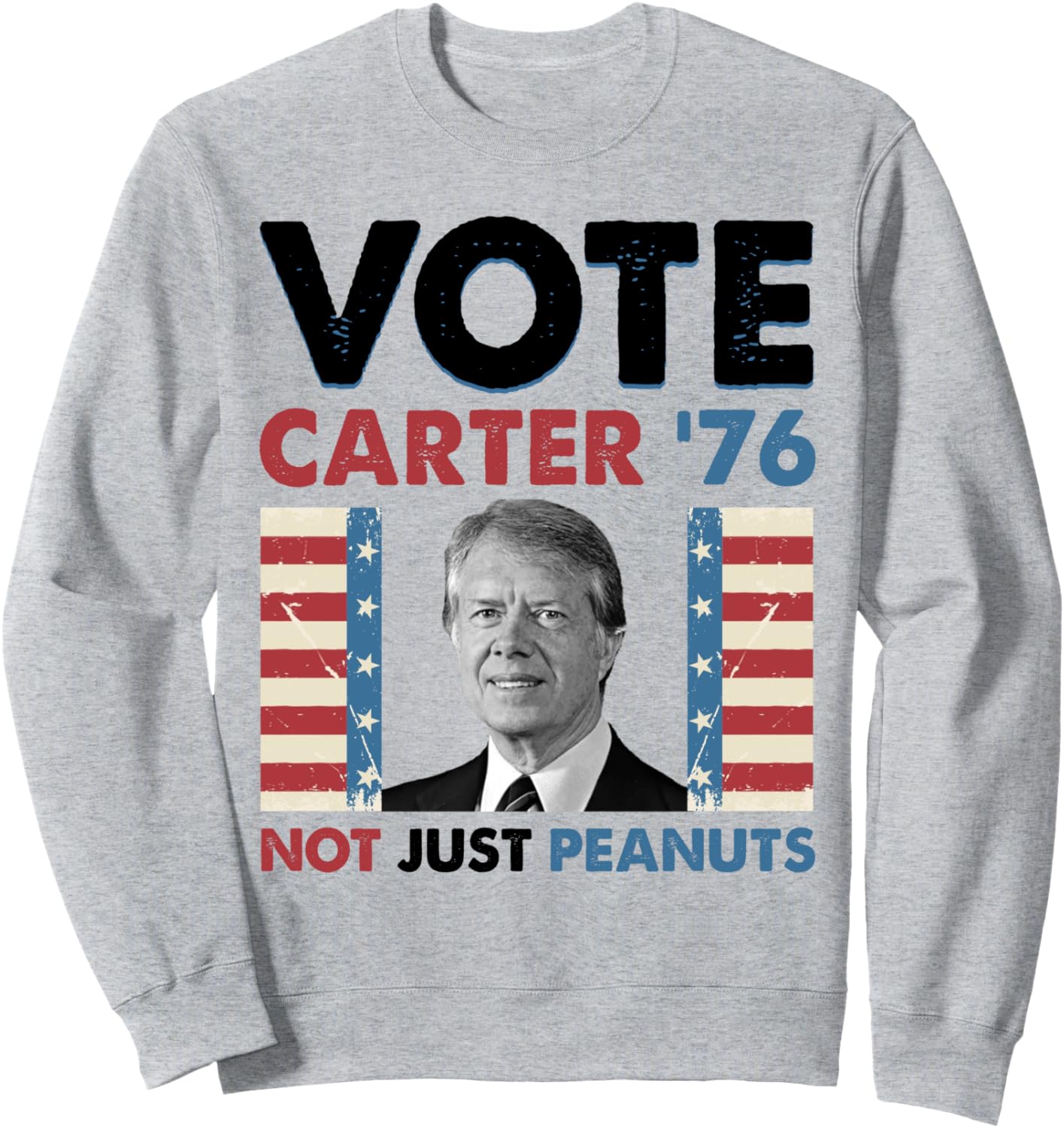 

Джимми Картер Голосуйте за Картера '76 Толстовка Не только арахис Jimmy Carter American Political Gift, серый
