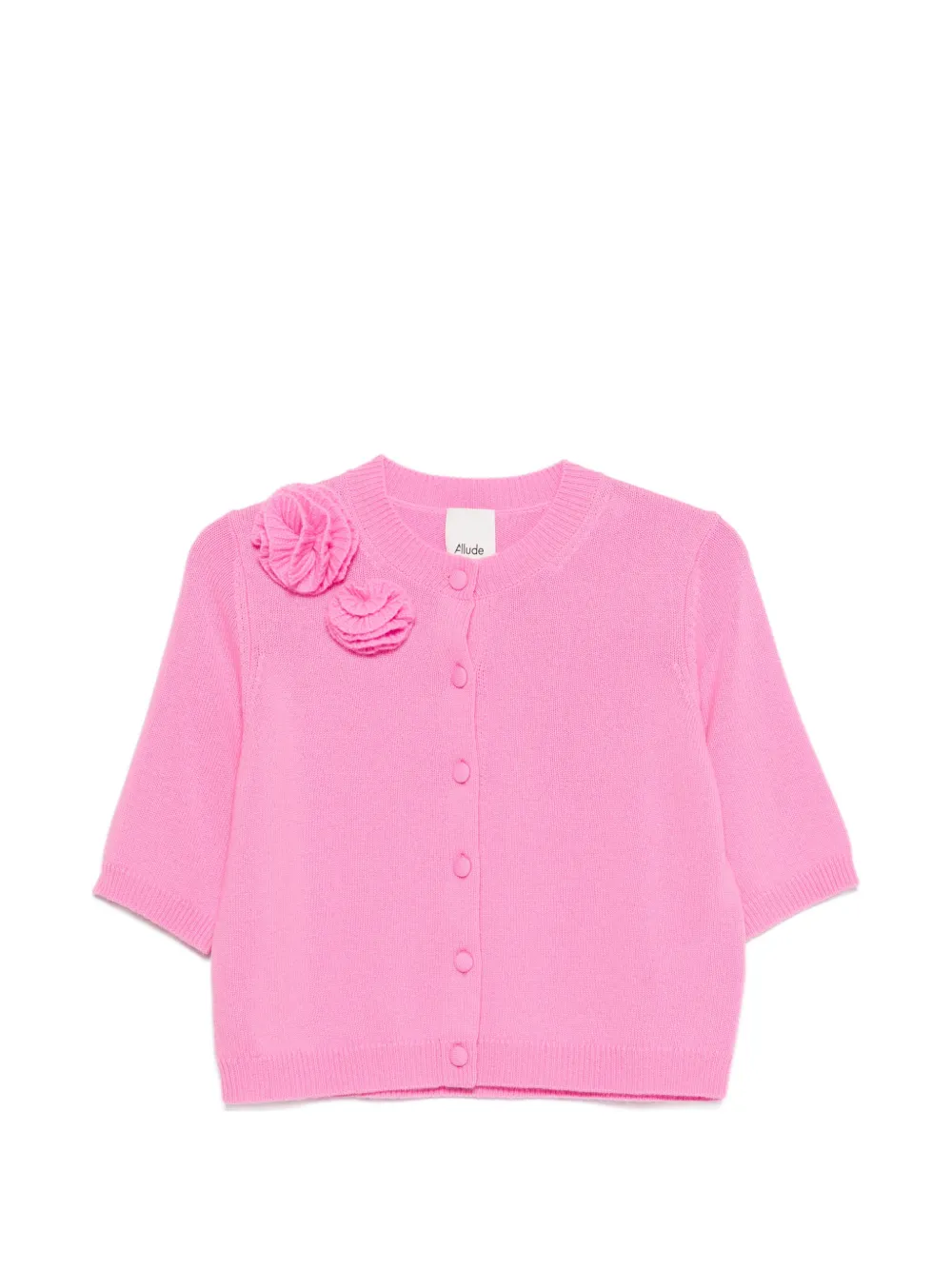 

Кардиган с цветочной аппликацией Allude, розовый