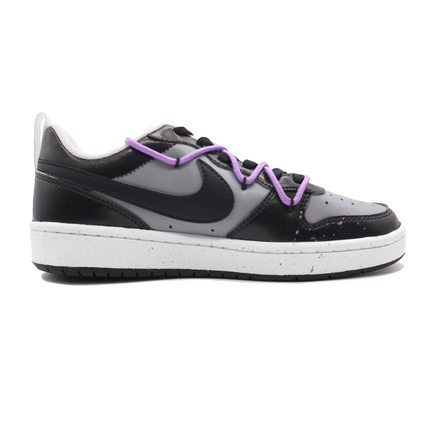 

Кроссовки Nike Court Borough Skateboarding Shoes Women's Low-top Black/grey/purple, черный