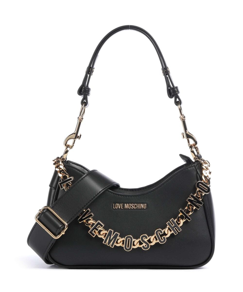 

Свисающая сумка через плечо из козьей кожи, полиуретана. Love Moschino, черный