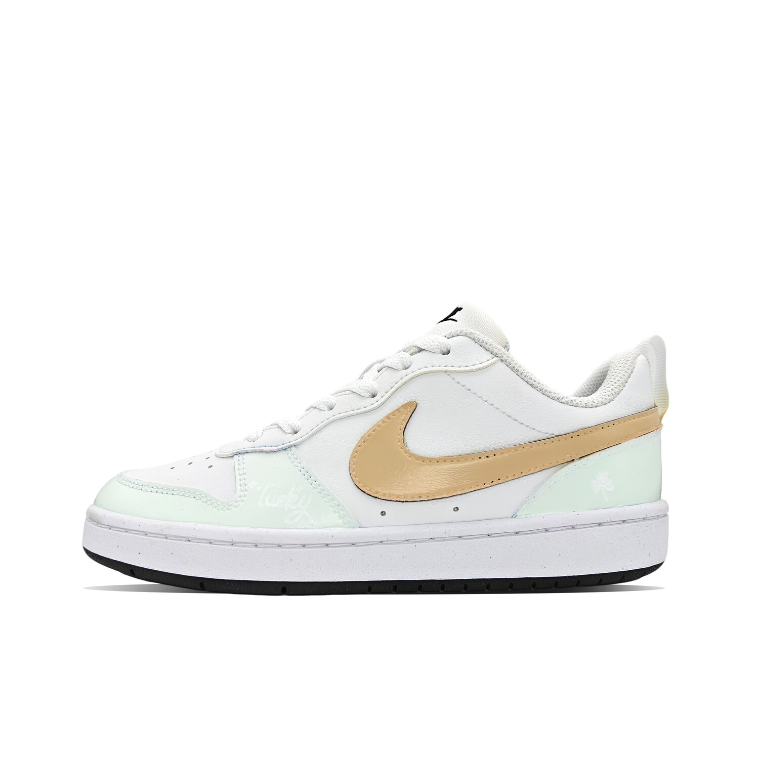 

Nike Court Borough Green Grape устойчивые к истиранию дышащие низкие скейтбордские кроссовки Teal детские