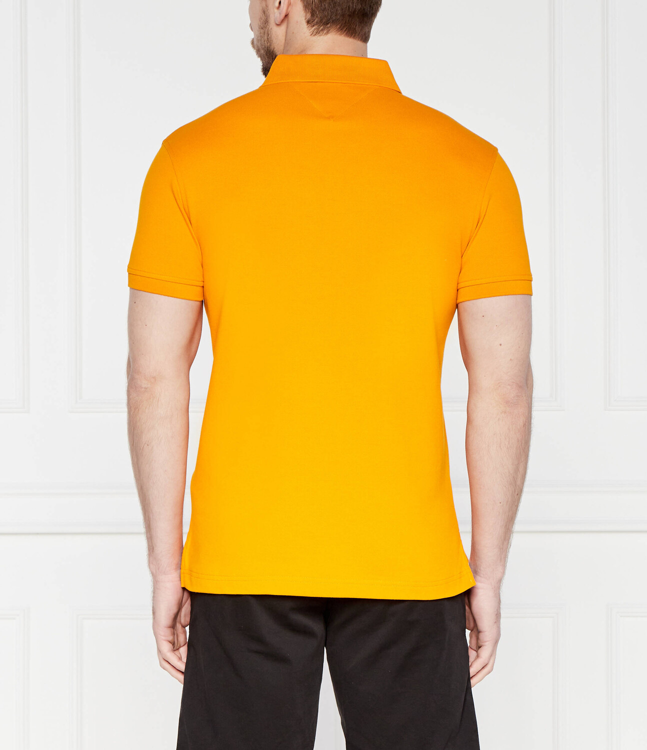 Поло Tommy Hilfiger Slim Fit pique, оранжевый — фото 4