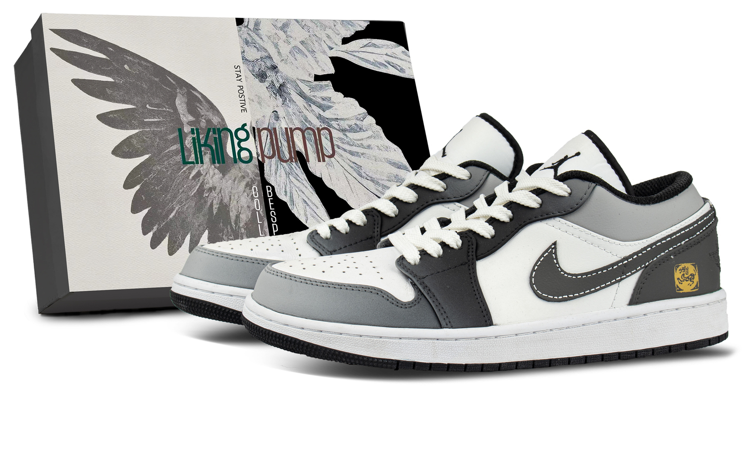 

Jordan Air 1 Low top Vintage Basketball Shoes мужские серые
