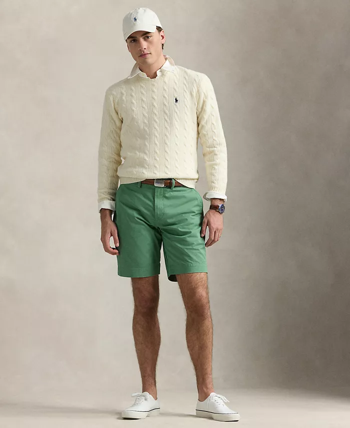 

9-дюймовые эластичные шорты чинос классического кроя Polo Ralph Lauren, зеленый