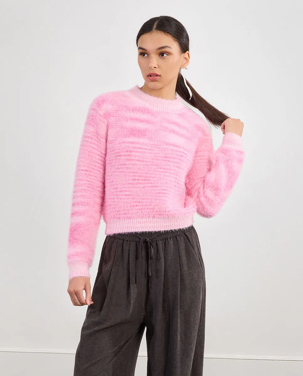 

Женский свитер с длинным рукавом с эффектом тай-дай Lili Sidonio, розовый