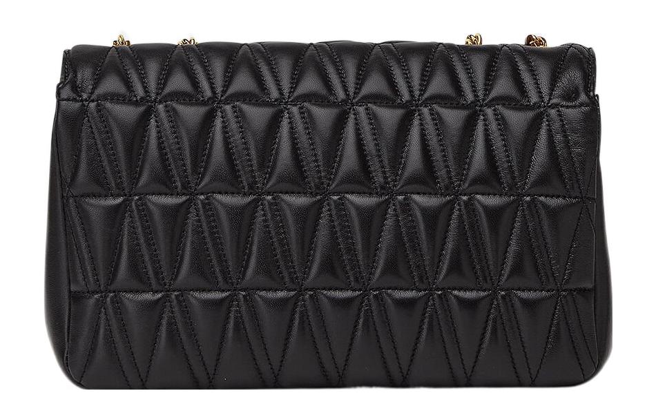 Virtus Lambskin Handbag, женская черная сумка через плечо VERSACE, Set (Bag+Dust Bag) — фото 3