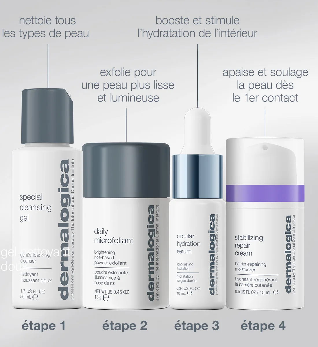 Дорожные необходимые средства Dermalogica, серый — фото 2