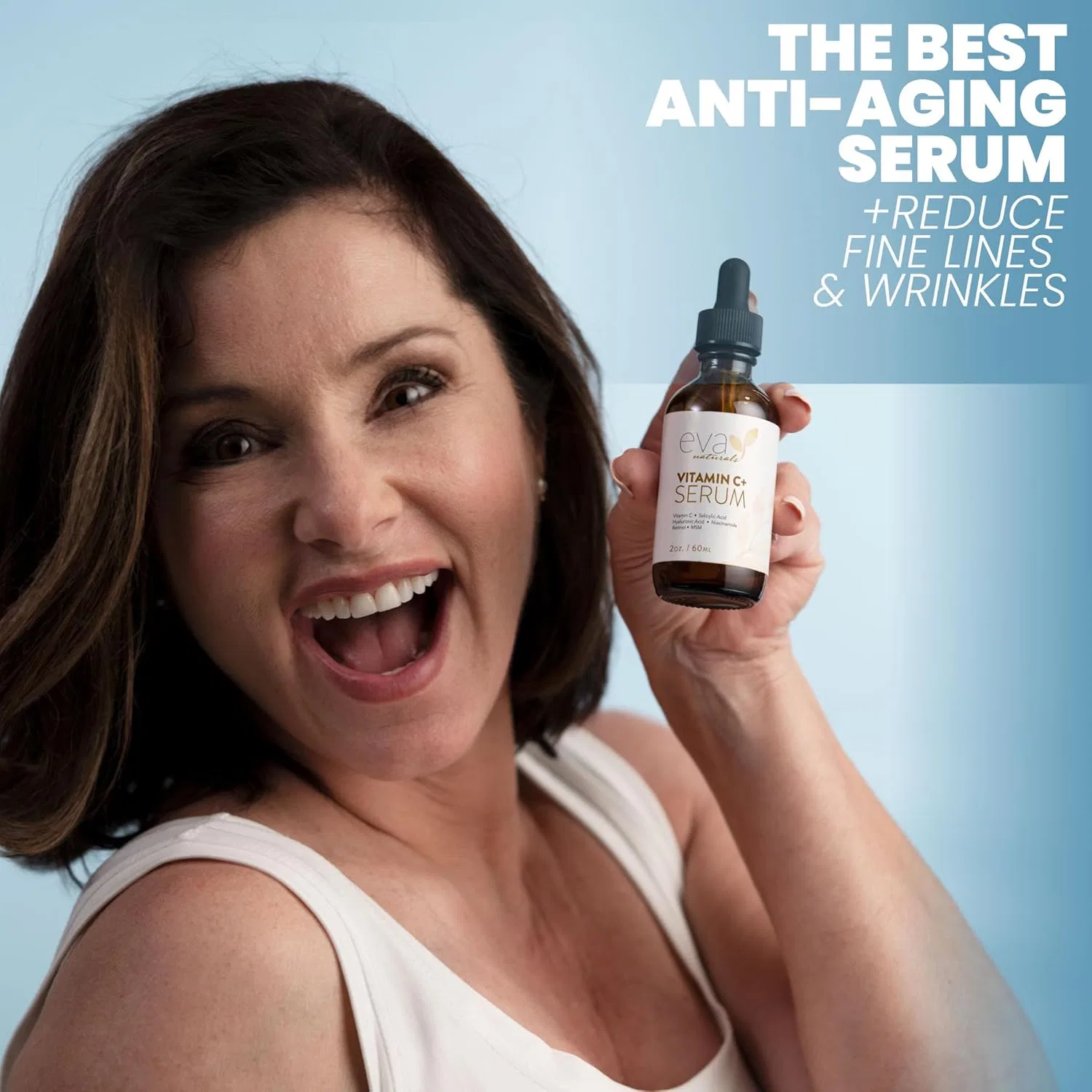 Сыворотка Eva Naturals — Для очищения кожи с витамином С, ретинолом, ниацинамидом, гиалуроновой и салициловой — фото 3