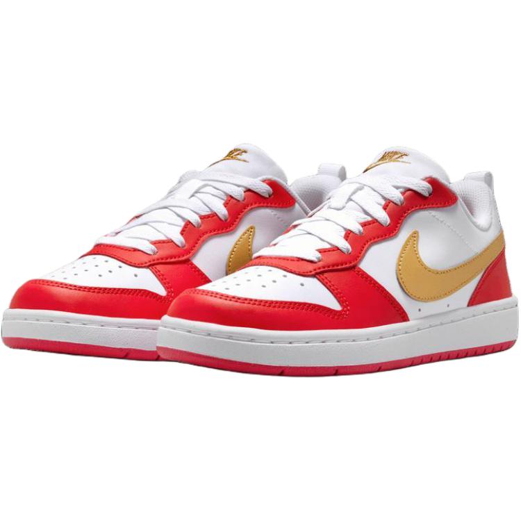 Nike Детские низкие скейтбордистские кроссовки Court Borough, красно-белые, для подростков — фото 4