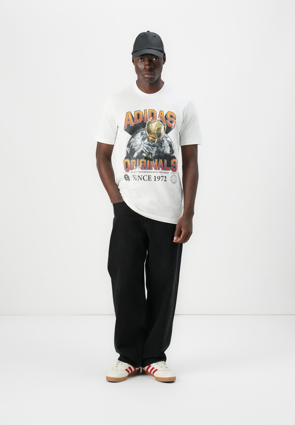 Футболка с принтом GRAPHIC UNISEX Adidas Originals, белый — фото 3
