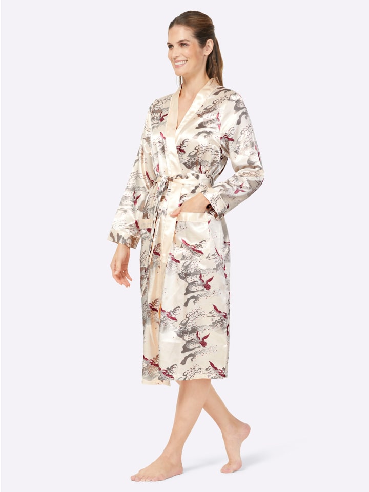 

Witt Weiden Халат цвета слоновой кости и темно-красного цвета