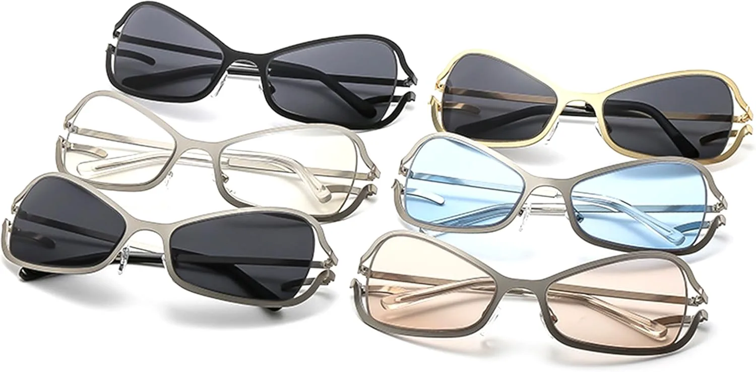 

Модные солнцезащитные очки Bullabulling в стиле Y2K «кошачий глаз» для женщин, винтажные дизайнерские очки 90-х годов, стильные солнцезащитные очки, Gold Black