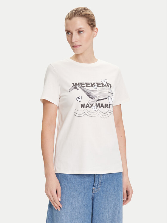 

Футболка regular fit Guglia 2525976031 Weekend Max Mara, экрю