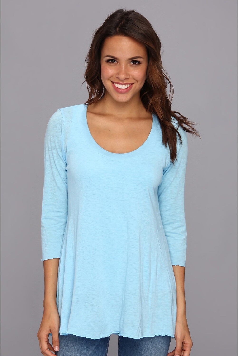 

Топ Miraclebody Jeans Bella Hi-Lo Tunic w/ Body-Shaping Inner Shell, цвет Sky