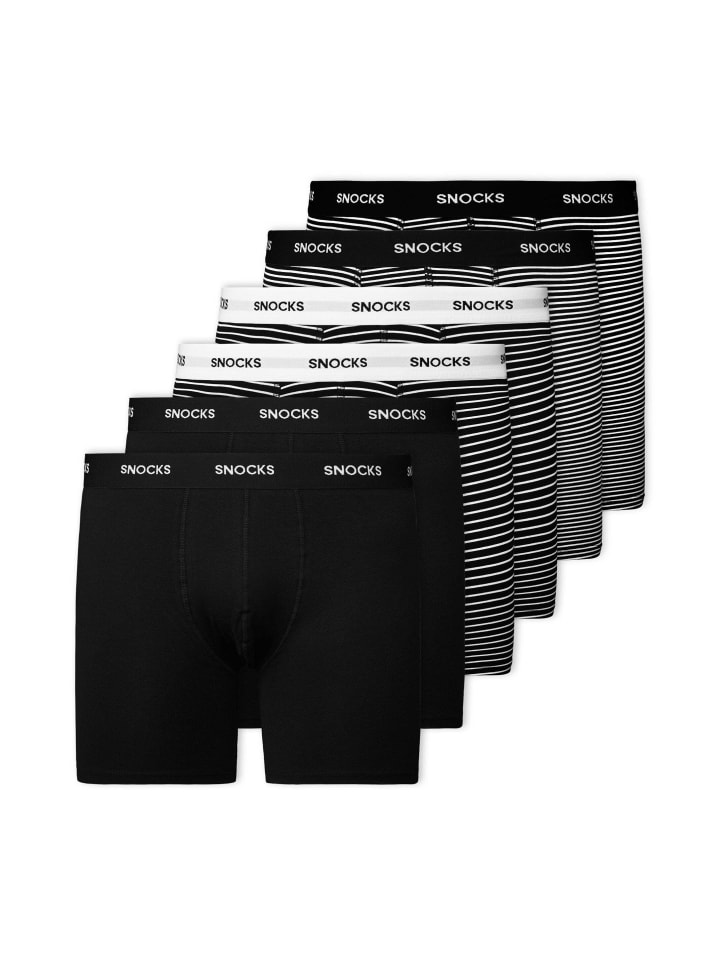 

Боксерские трусы SNOCKS, цвет schwarz (streifen)