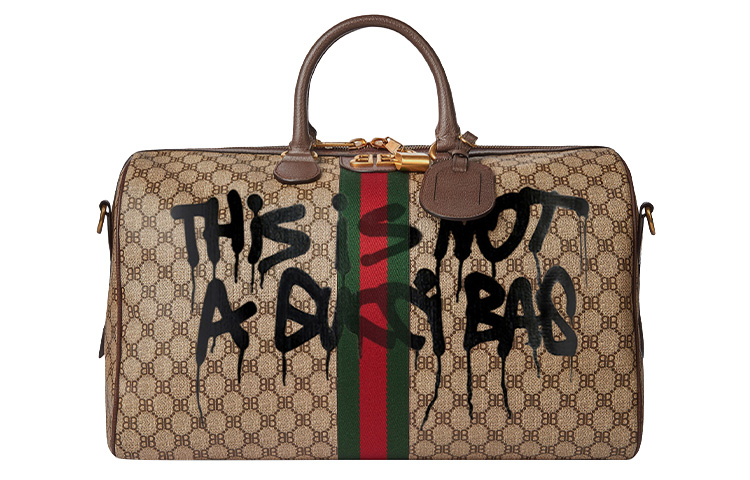 

GUCCI Collaboration Покрытый тканью Рюкзак Дорожная сумка Унисекс Balenciaga