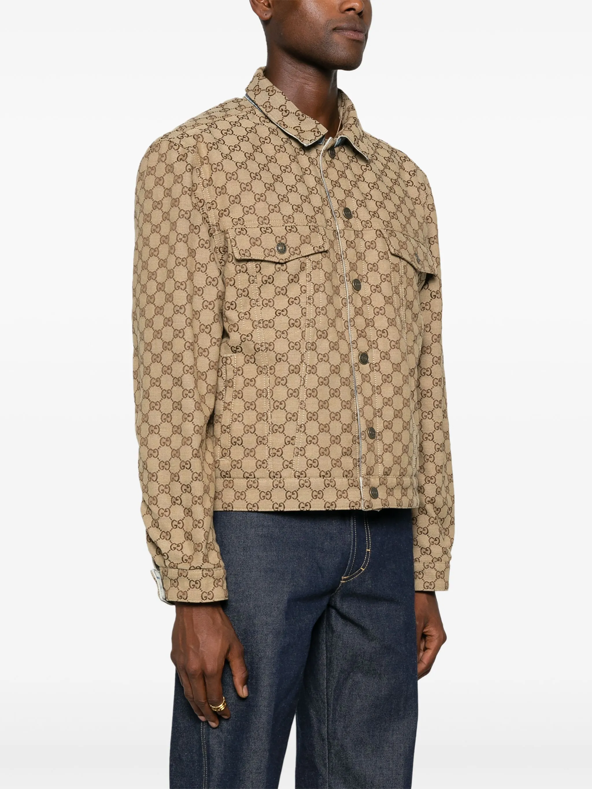 Двусторонняя джинсовая куртка Gucci, синий — фото 3