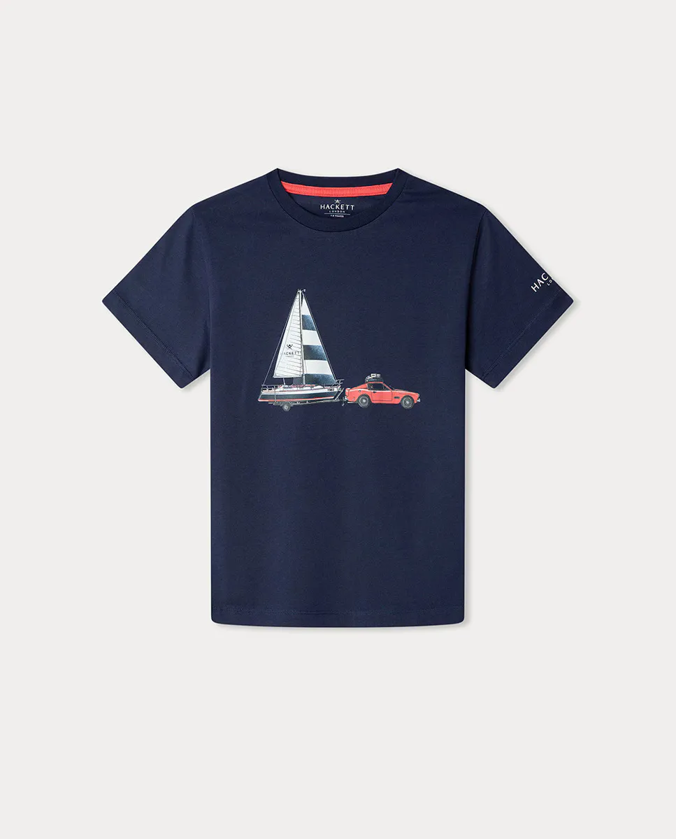 

Hackett Car Tee футболка для мальчиков, тёмно-синий