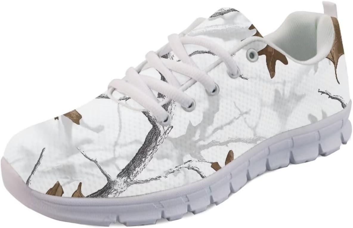 

Мужские кроссовки Forchrinse для бега, прогулочные, на шнуровке, повседневные, с нескользящей сетчатой подошвой для мужчин и женщин, белый