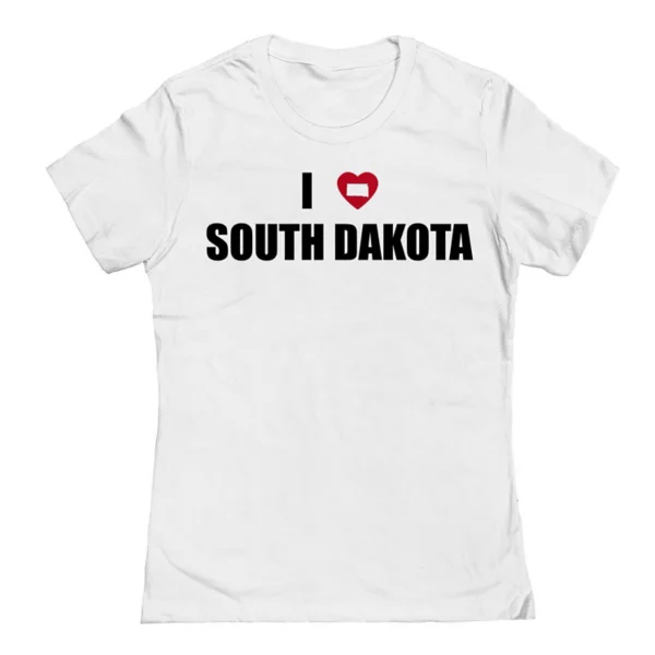 

Футболка Junior'S i Heart South Dakota с графическим принтом Unbranded, белый