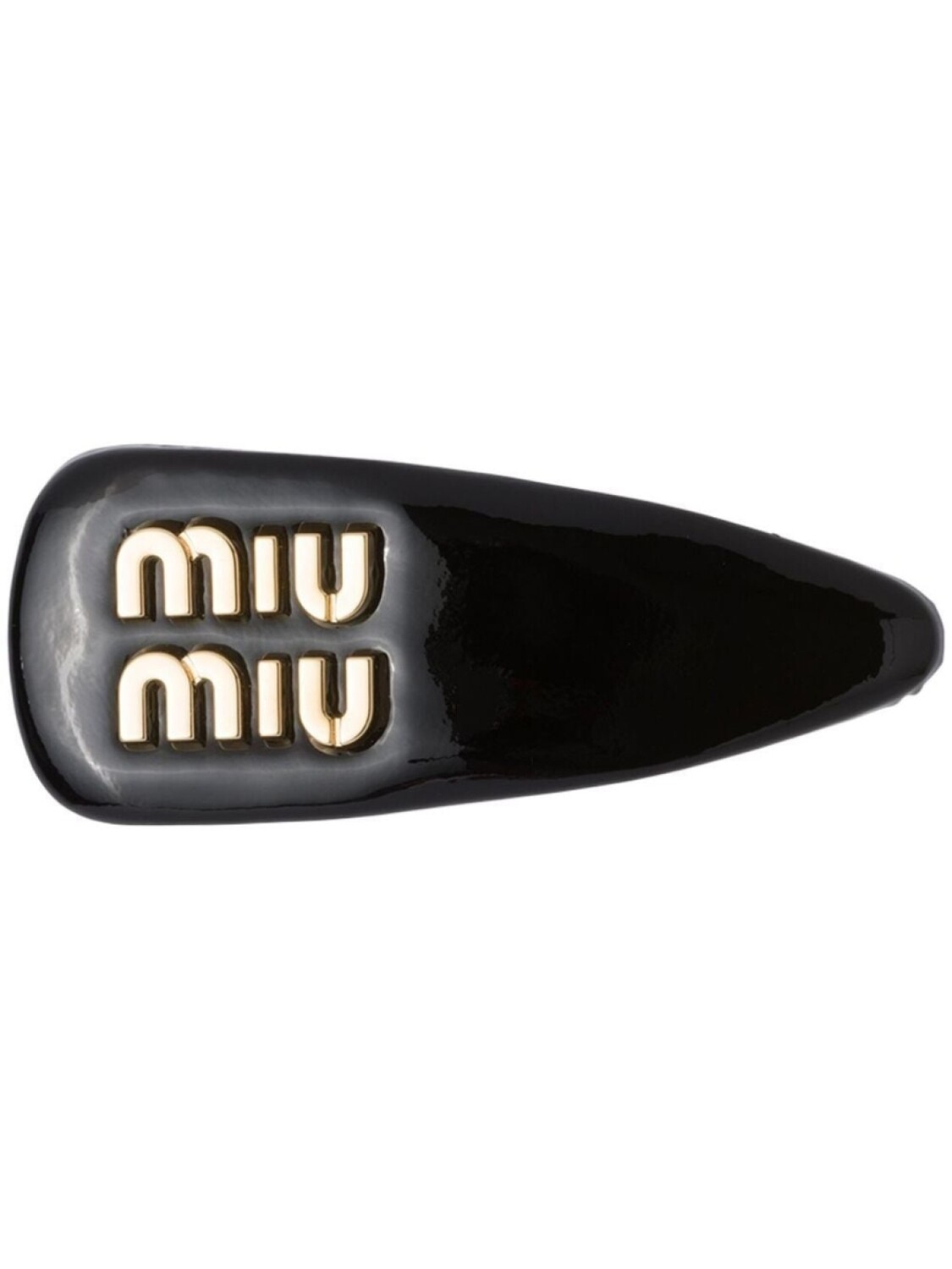 

Miu Miu заколка для волос из лакированной кожи, черный