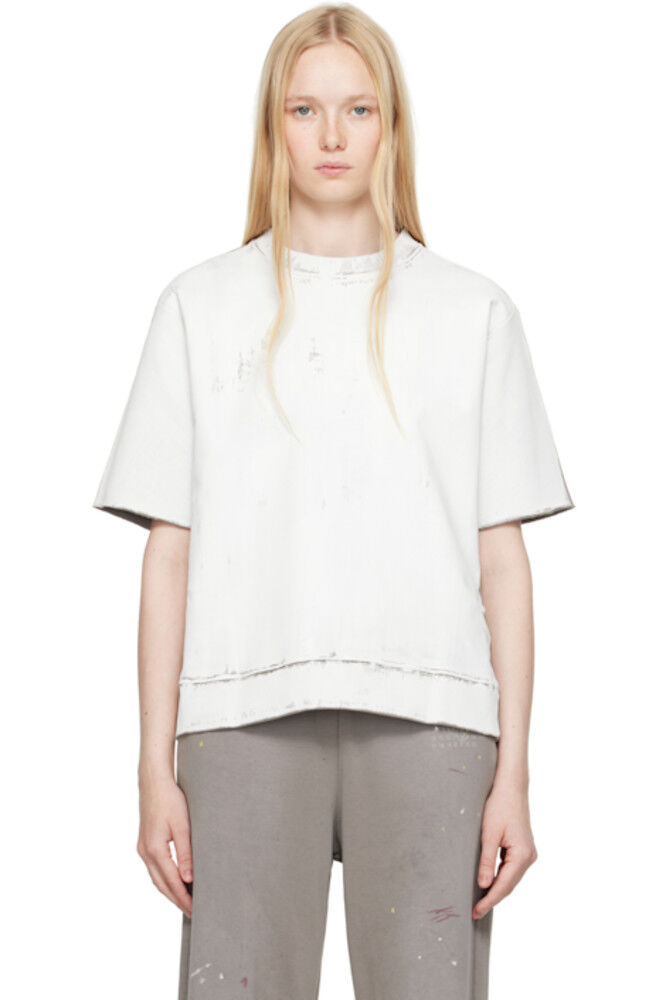 

Свитшот светло-серого и белого цвета MM6 Maison Margiela