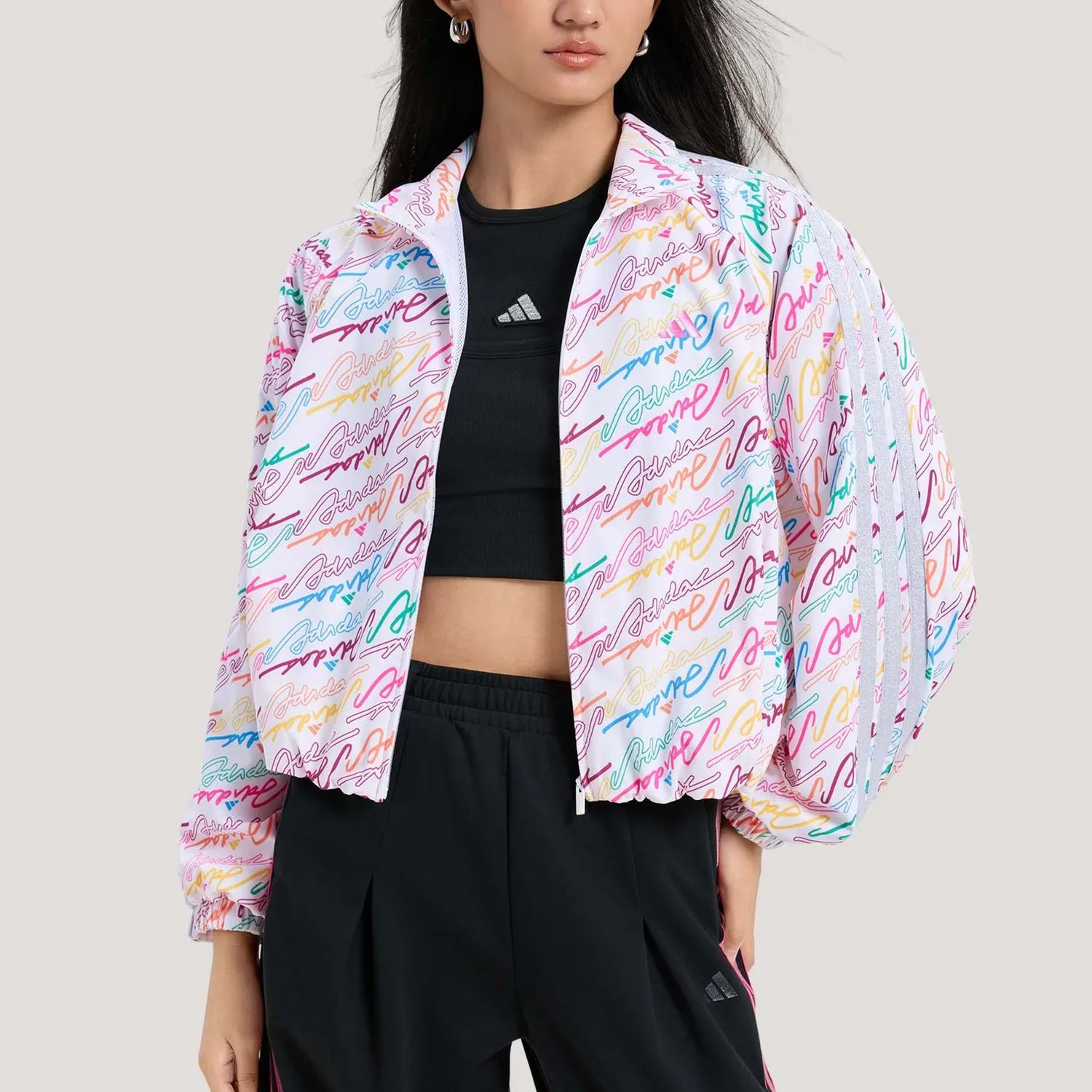 Куртка Dance AOP WOVEN женская Adidas, белый — фото 4