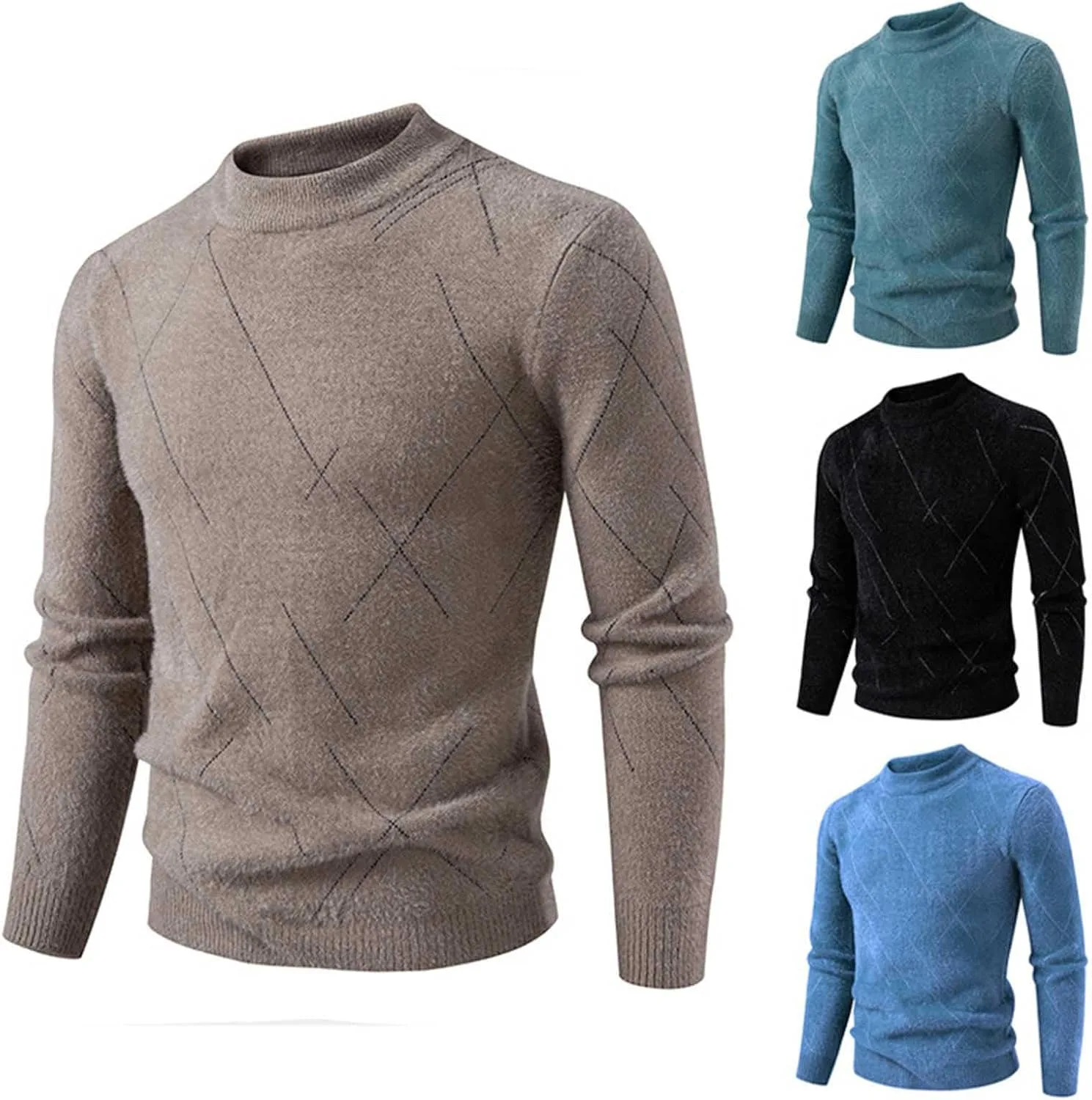 

Мужской полуводолазный свитер Soft Knitted, зимний, slim fit