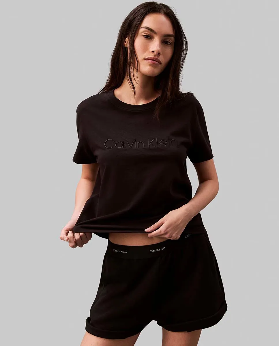 

Пижамная футболка – хлопковые футболки Calvin Klein, черный