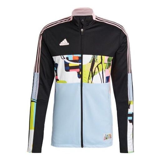 

Куртка adidas Colorblock Soccer/Football Sports Jacket Black, черный