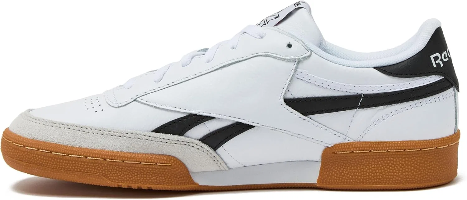 Мужские винтажные кроссовки Reebok Club C Revenge, Black White Black White Gum — фото 3