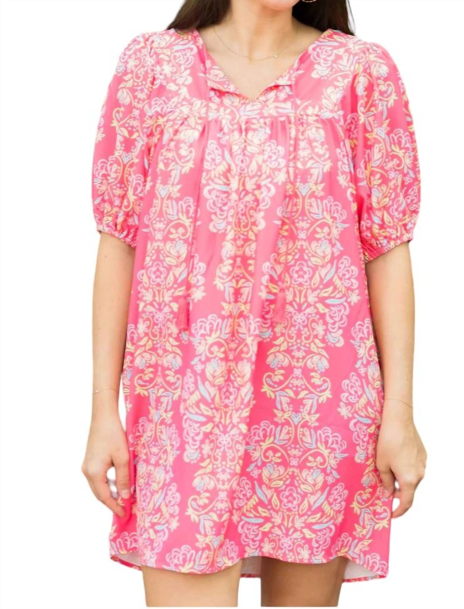 

Платье Penny в цвете Busy Bee Coral MICHELLE MCDOWELL