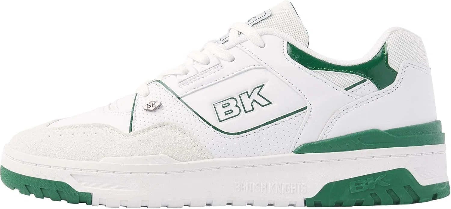 Кроссовки British Knights Men's Vendon Trainers, White, Dark Green, Cream White