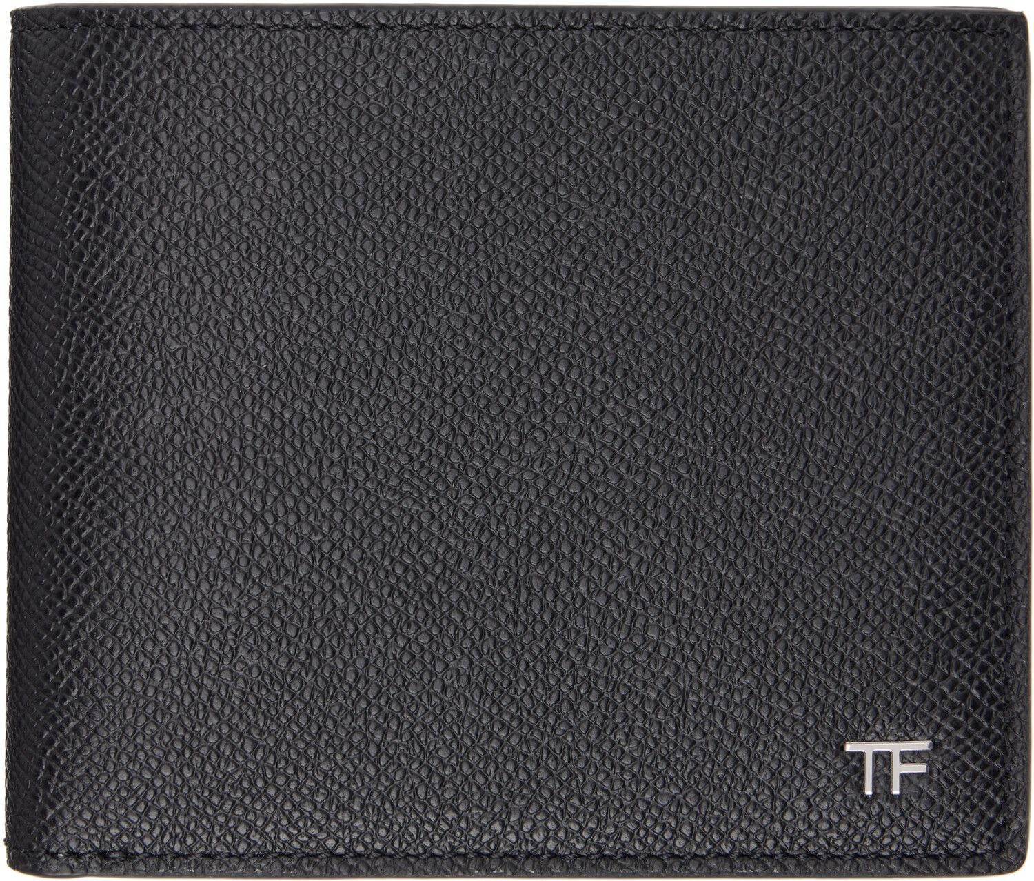 

Кошелек из мелкозернистой кожи с двойным сложением TOM FORD, черный