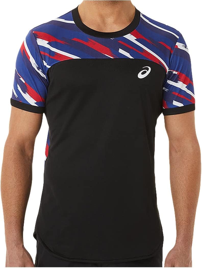 

Мужская теннисная футболка ASICS 2041A224 Dry Graphic с коротким рукавом, черный