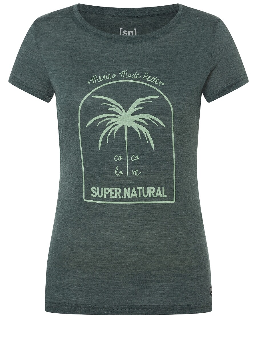 

Футболка super.natural Merino, цвет graugrün