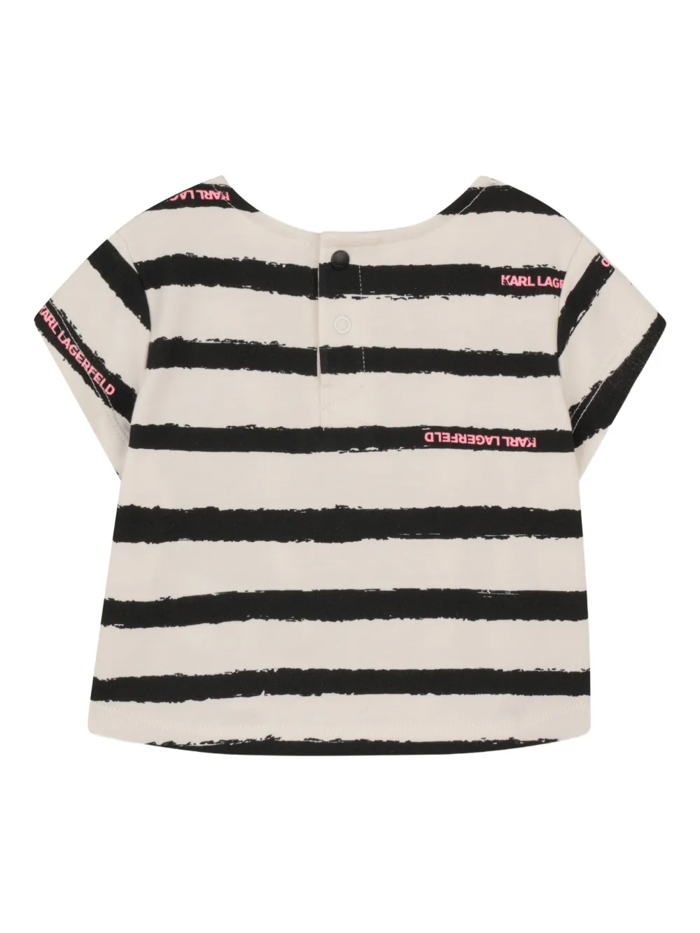 Полосатый комплект с юбкой ikon choupette KARL LAGERFELD KIDS, розовый — фото 4