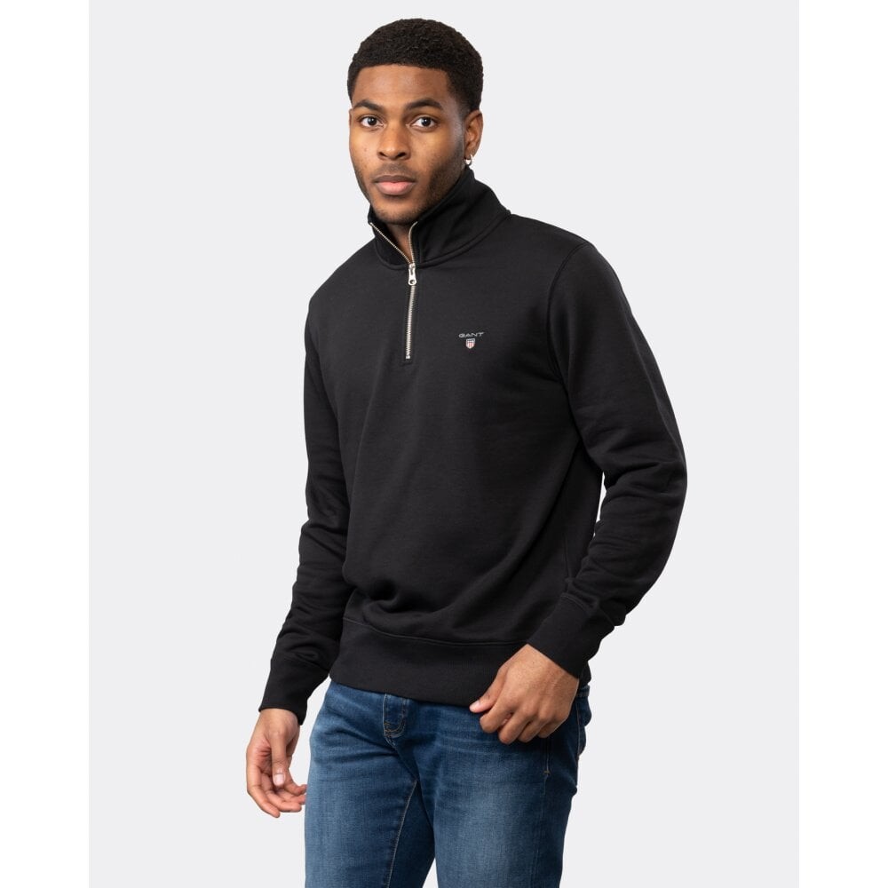 

Демисезонный свитер sweat original на молнии Gant, черный
