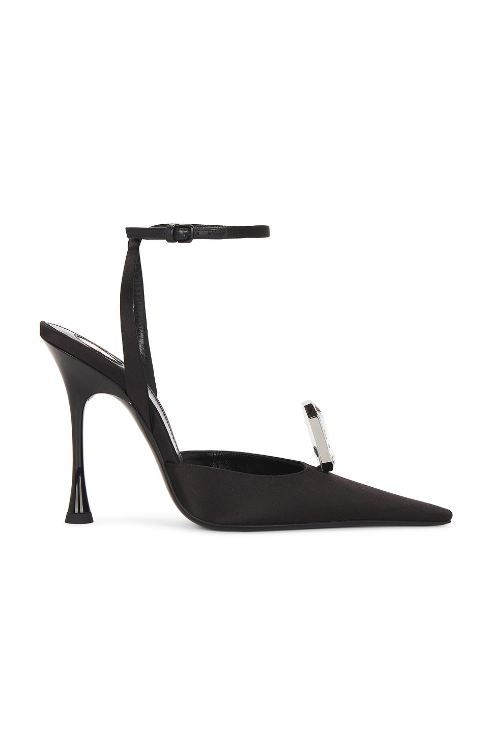 Туфли женские Saint Laurent, цвет Nero & Crystal