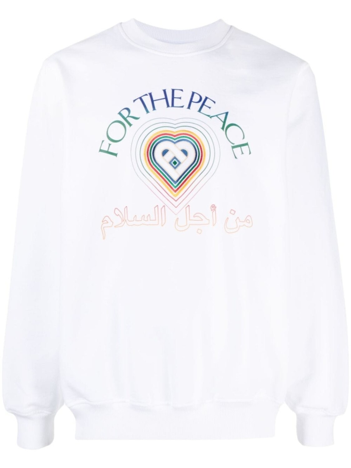 

Casablanca Peace Gradient-print cotton sweatshirt, белый