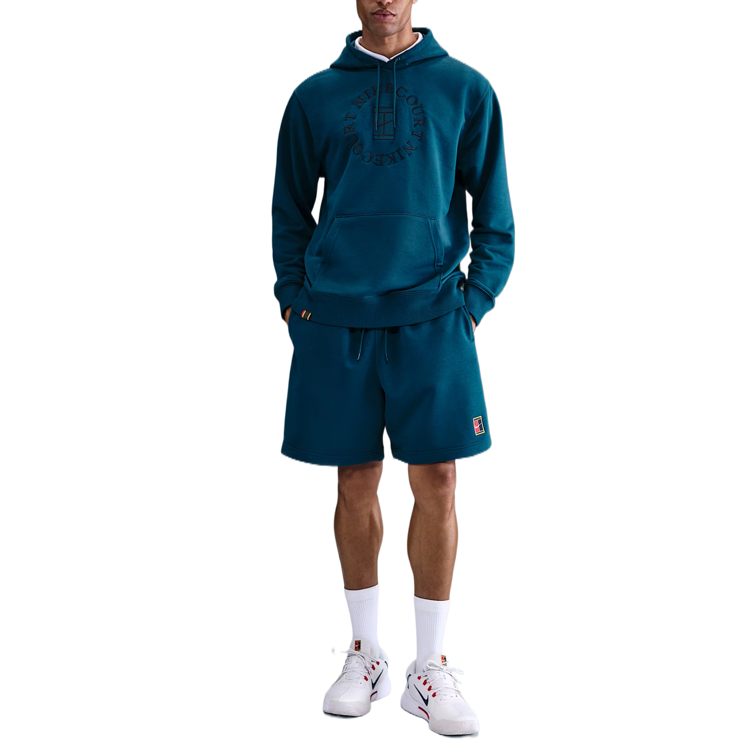 Мужская теннисная толстовка Court Heritage Dri-FIT из французской махровой ткани Nike, синий — фото 3