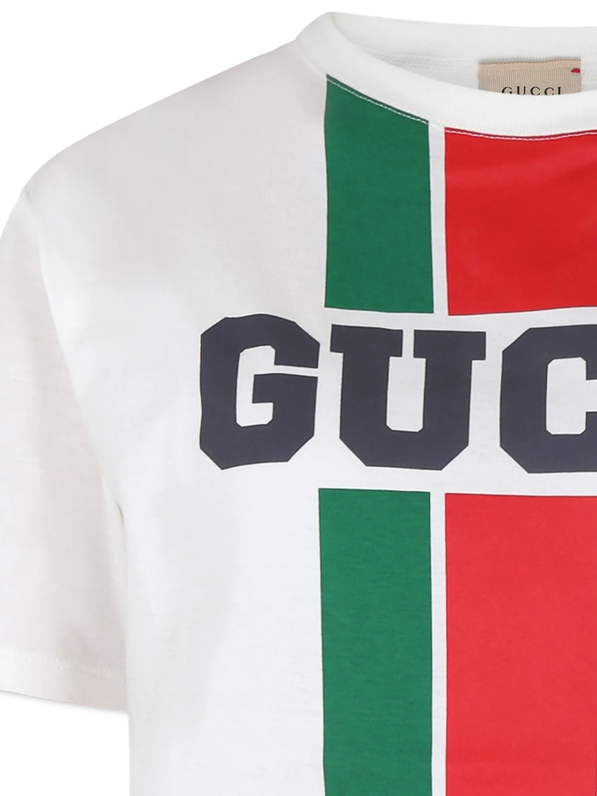 Футболка с логотипом Gucci Kids, белый — фото 3