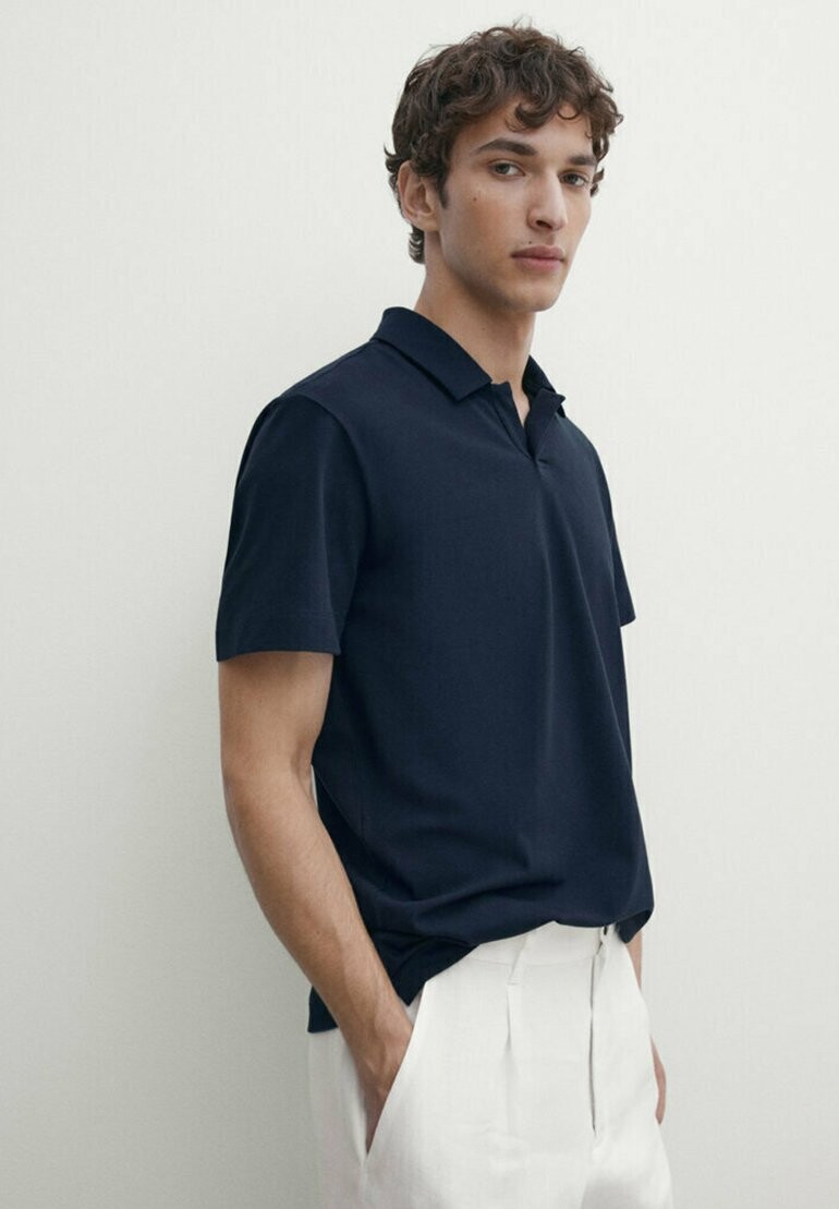 

Поло Short Sleeve Massimo Dutti, синий